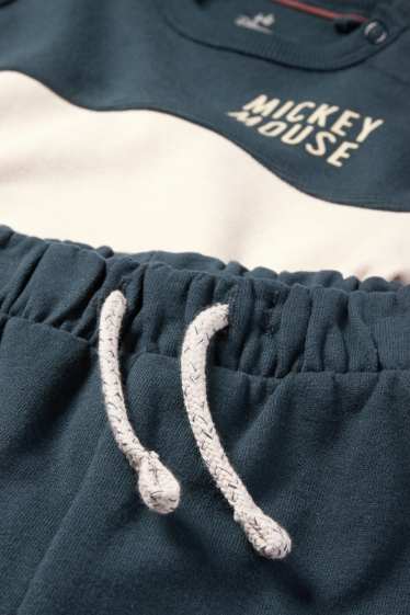 Baby: jongens - Mickey Mouse - babyoutfit - 2-delig - donkerblauw