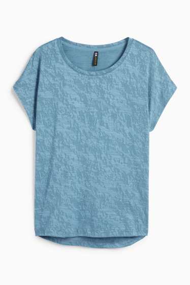 Dames - Sportshirt - met structuur - donkerturquoise