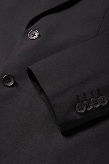 Herren - Baukasten-Sakko - Regular Fit - Flex - Schurwoll-Mix - schwarz