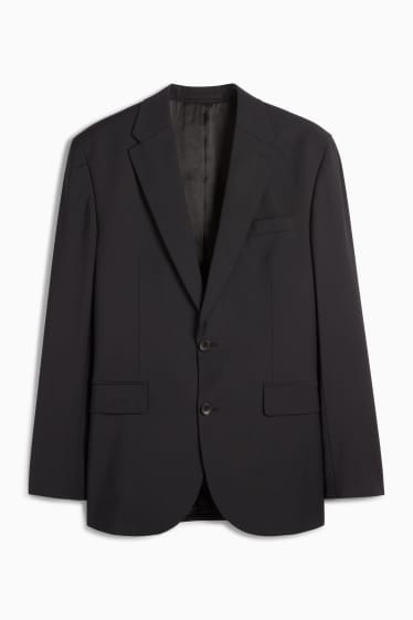Herren - Baukasten-Sakko - Regular Fit - Flex - Schurwoll-Mix - schwarz