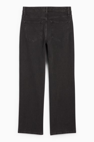 Dames - Baggy jeans - mid waist - jeansdonkergrijs