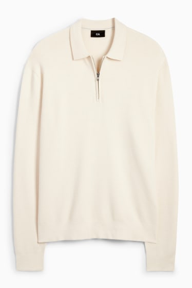 Herren - Pullover - cremeweiss