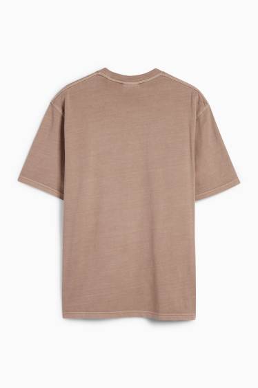 Bărbați - Tricou - relaxed fit - maro deschis