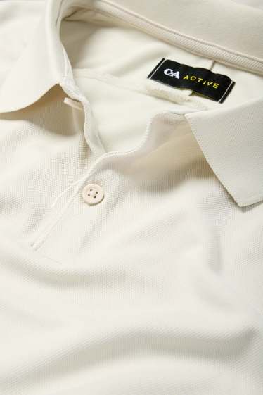 Bărbați - Tricou polo funcțional - bej deschis