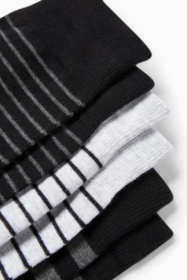 Men - Multipack of 3 - socks - striped - black