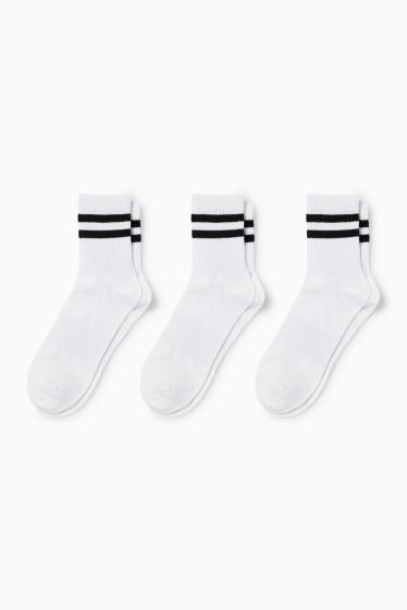 Donna - Confezione da 3 - calze da tennis - bianco