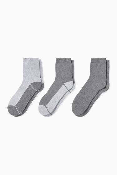 Donna - Confezione da 3 - calze - grigio