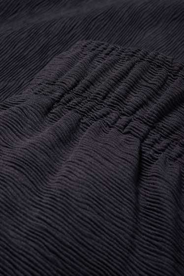 Dames - Joggingbroek - met structuur - donkerblauw