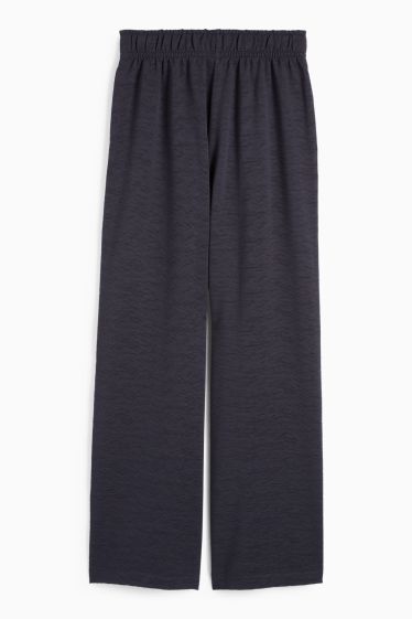 Dames - Joggingbroek - met structuur - donkerblauw