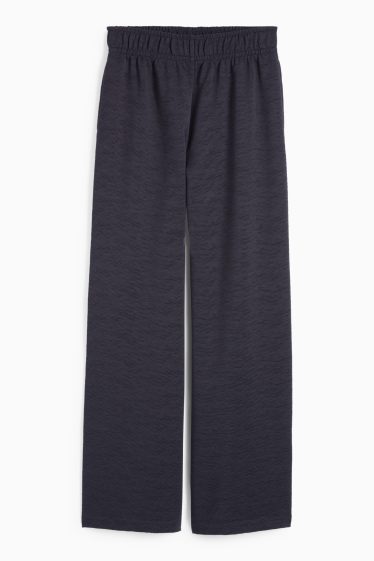 Dames - Joggingbroek - met structuur - donkerblauw