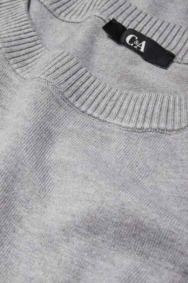 Damen - Feinstrick-Pullover - grau