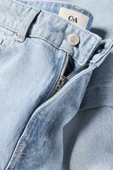 Dames - Loose flared jeans - mid waist - jeanslichtblauw