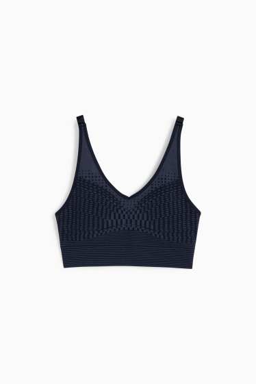 Dona - Sostenidors tècnics - enconxats - sense costures - estampats - blau fosc
