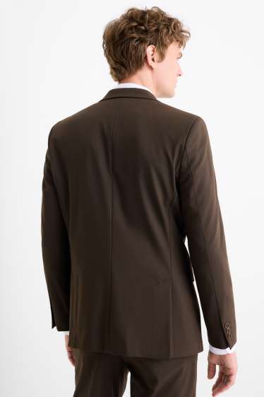 Uomo - Giacca coordinabile - slim fit - Flex - marrone scuro