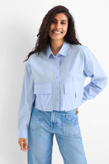 Women - Blouse - light blue