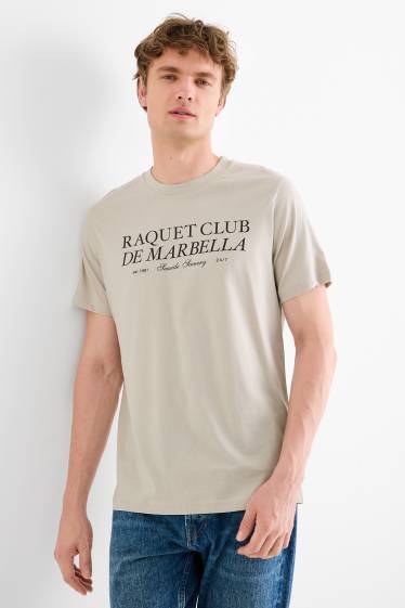 Hommes - T-shirt - regular fit - beige