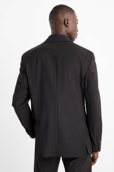 Herren - Baukasten-Sakko - Regular Fit - Flex - Schurwoll-Mix - schwarz