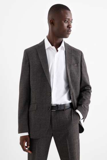 Pánské - Oblekové sako - slim fit - Flex - LYCRA® - tmavošedá