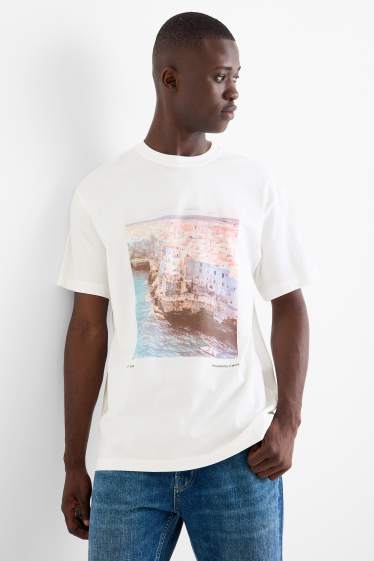 Herren - T-Shirt - Relaxed Fit - weiss