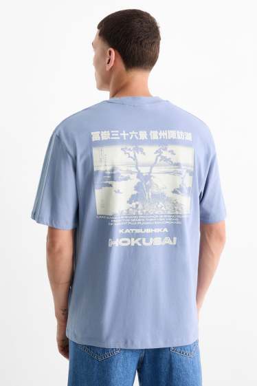 Hommes - T-shirt - relaxed fit - bleu