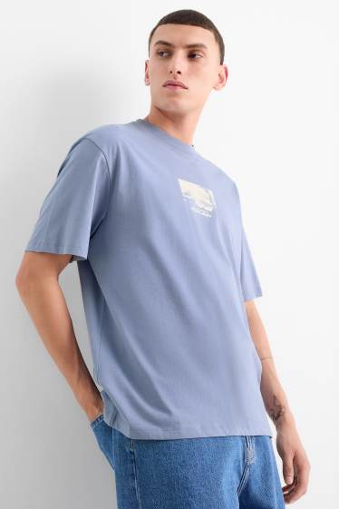 Hommes - T-shirt - relaxed fit - bleu