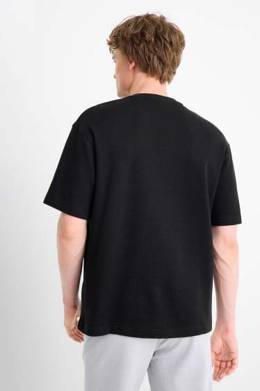 Pánské - Tričko - relaxed fit - černá