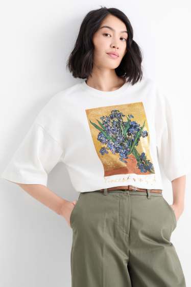 Dámské - Tričko - regular fit - Vincent van Gogh - bílá
