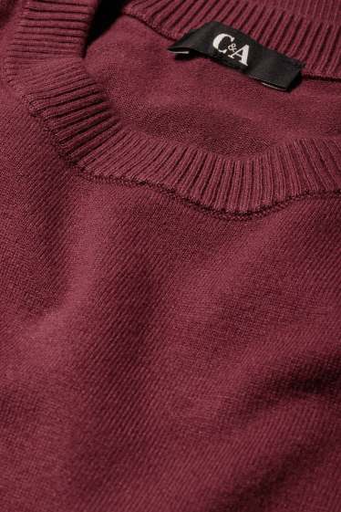 Damen - Feinstrick-Pullover - bordeaux