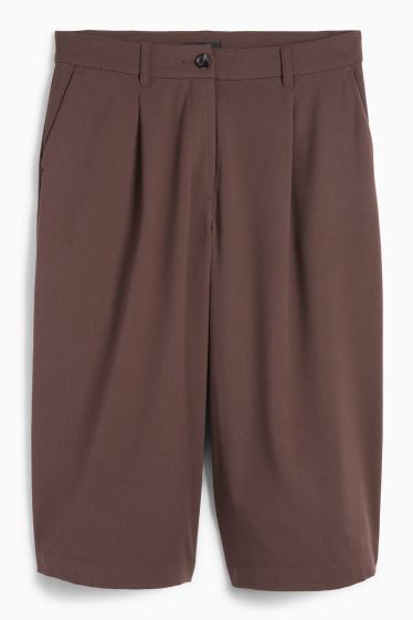 Damen - Culotte - Mid Waist - Relaxed Fit - dunkelbraun
