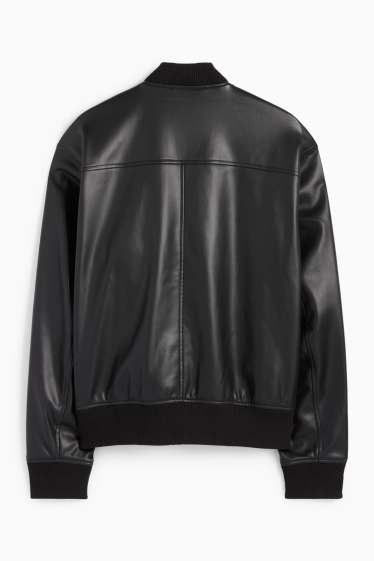 Hommes - Blouson - matière synthétique - noir