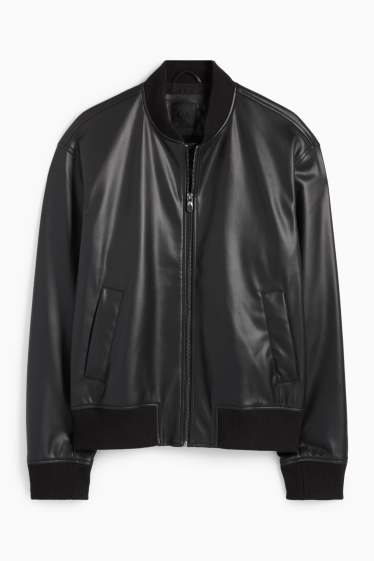 Hommes - Blouson - matière synthétique - noir