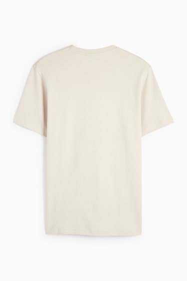 Men - T-shirt - regular fit - light beige
