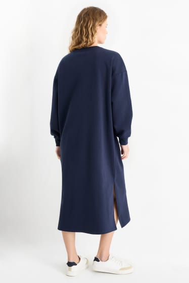 Donna - Vestito di felpa - blu scuro
