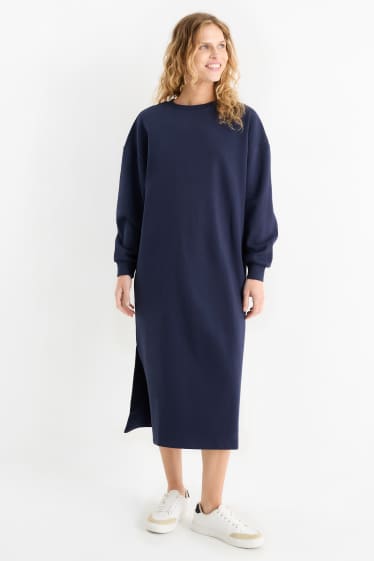 Donna - Vestito di felpa - blu scuro
