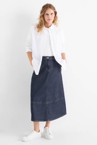 Damen - Jeansrock - dunkeljeansblau