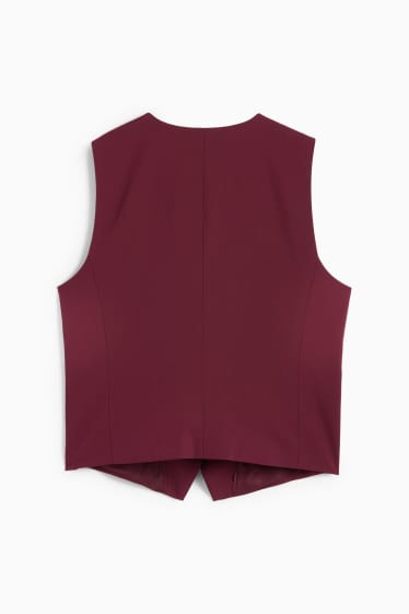 Femei - Vestă office - regular fit - bordo