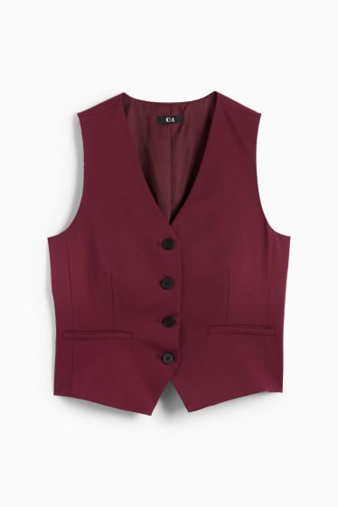 Femei - Vestă office - regular fit - bordo