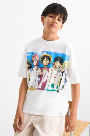 Kinderen: jongens - One Piece - T-shirt - wit