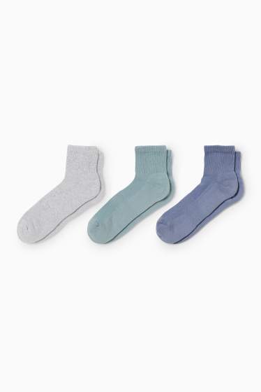 Donna - Confezione da 3 - calzini corti - grigio chiaro