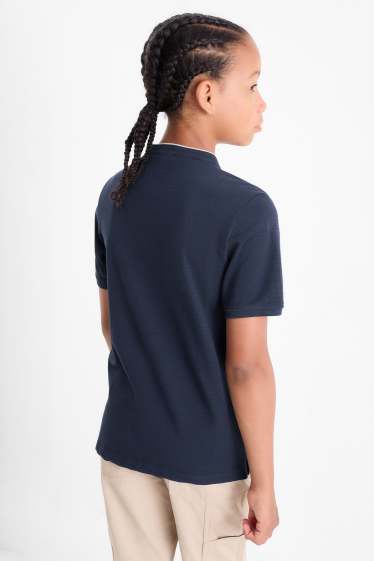 Kinderen: jongens - T-shirt - met structuur - donkerblauw