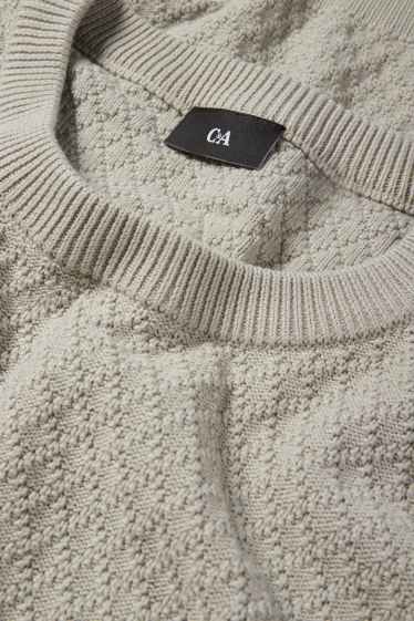 Herren - Pullover - strukturiert - grau