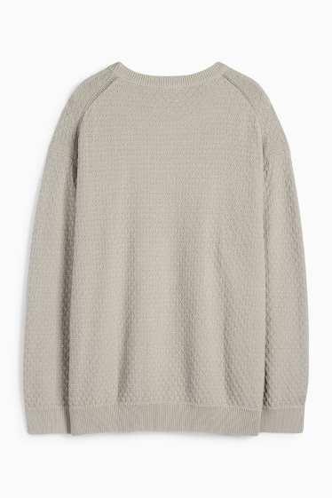 Herren - Pullover - strukturiert - grau