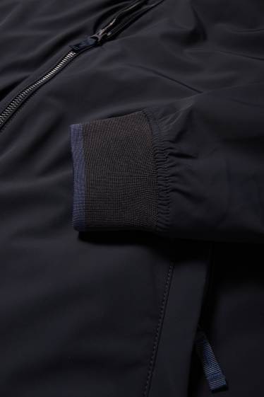 Hommes - Blouson - doublé - finition déperlante - bleu foncé