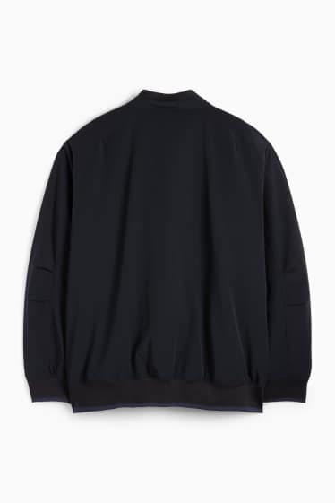 Hommes - Blouson - doublé - finition déperlante - bleu foncé