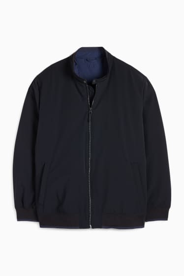 Hommes - Blouson - doublé - finition déperlante - bleu foncé