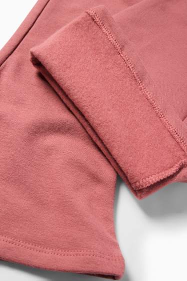 Children Girls - Multipack of 6 - flared thermal leggings - dark rose