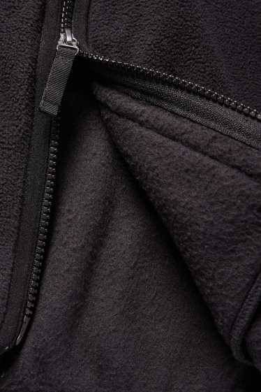 Damen - Basic-Fleece-Sweatjacke - schwarz