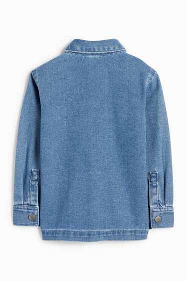 Nen - Dinosaures - camisa texana - texà blau
