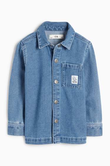 Nen - Dinosaures - camisa texana - texà blau
