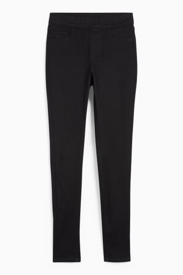 Damen - Jeggings - Mid Waist - Skinny Fit - schwarz